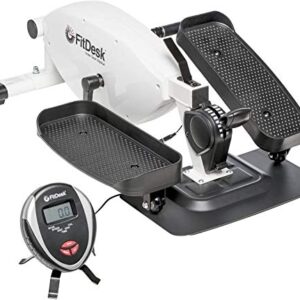 FitDesk Under Desk Elliptical - Exercise Machine with Magnetic Resistance for Quiet, Fluid Motion - Under The Desk Elliptical Machine with Foot Shifter - Under Desk Exercise Equipment for Adults