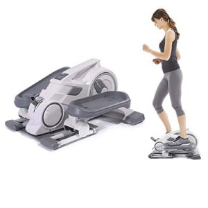 MGIZLJJ Multi-Function Mini Stepper Built in Display Monitor Quiet & Compact Electric Elliptical Machine Trainer